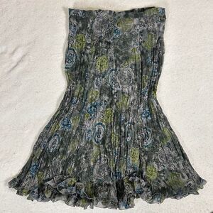 Coldwater Creek Grey and Blue Whimsigoth Ruffly Skirt